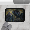 Vultures Illustration Bath Mat | Dark Moody Bird Artwork