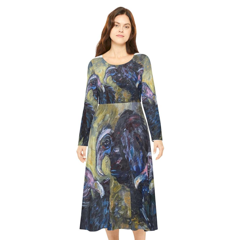Similar Vulture Trio Art Dress l Long Sleeve Woman's Dress