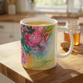 Raspberry Patch, Watercolor Ceramic Mug —  (11oz & 15oz)