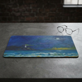 Polyester Lighthouse Moonlit Doormat — Nautical Coastal Entry Rug
