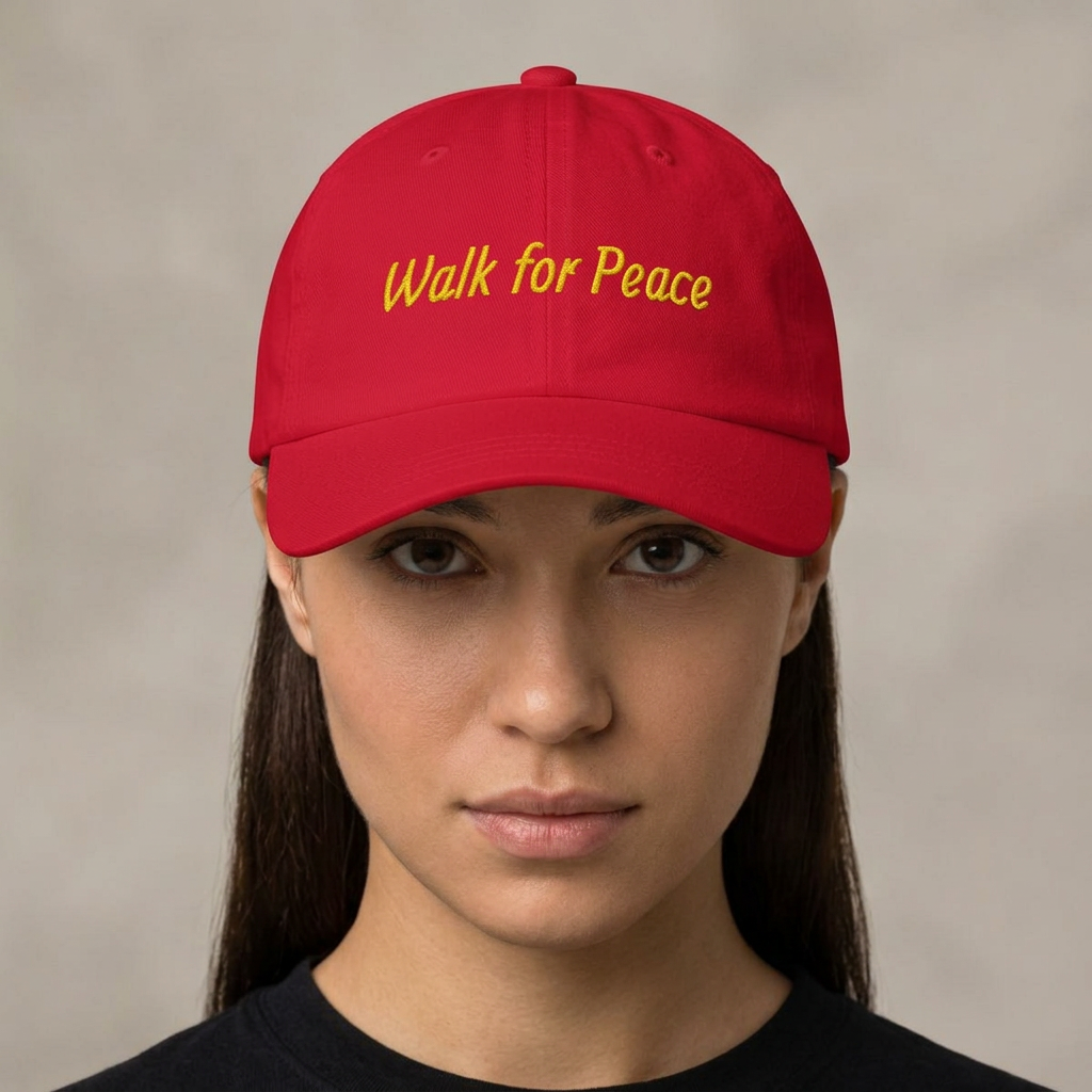 Peace Embroidered cap