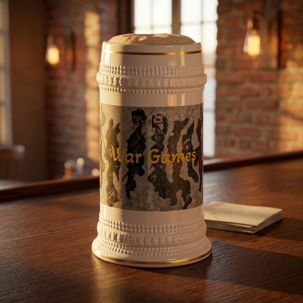 War Games, printed Beer Stein, back design, Frt. Logo