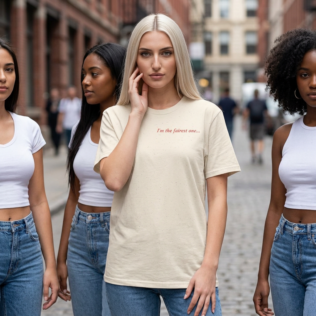 I'm the fairest one T-Shirt | Minimal Script Chest Print