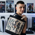 Tote Bag — 'War Games' Red Text Graphic Tote