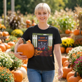 Happy Halloween sign T-Shirt | skeletons, spooky yard décor, fall decor