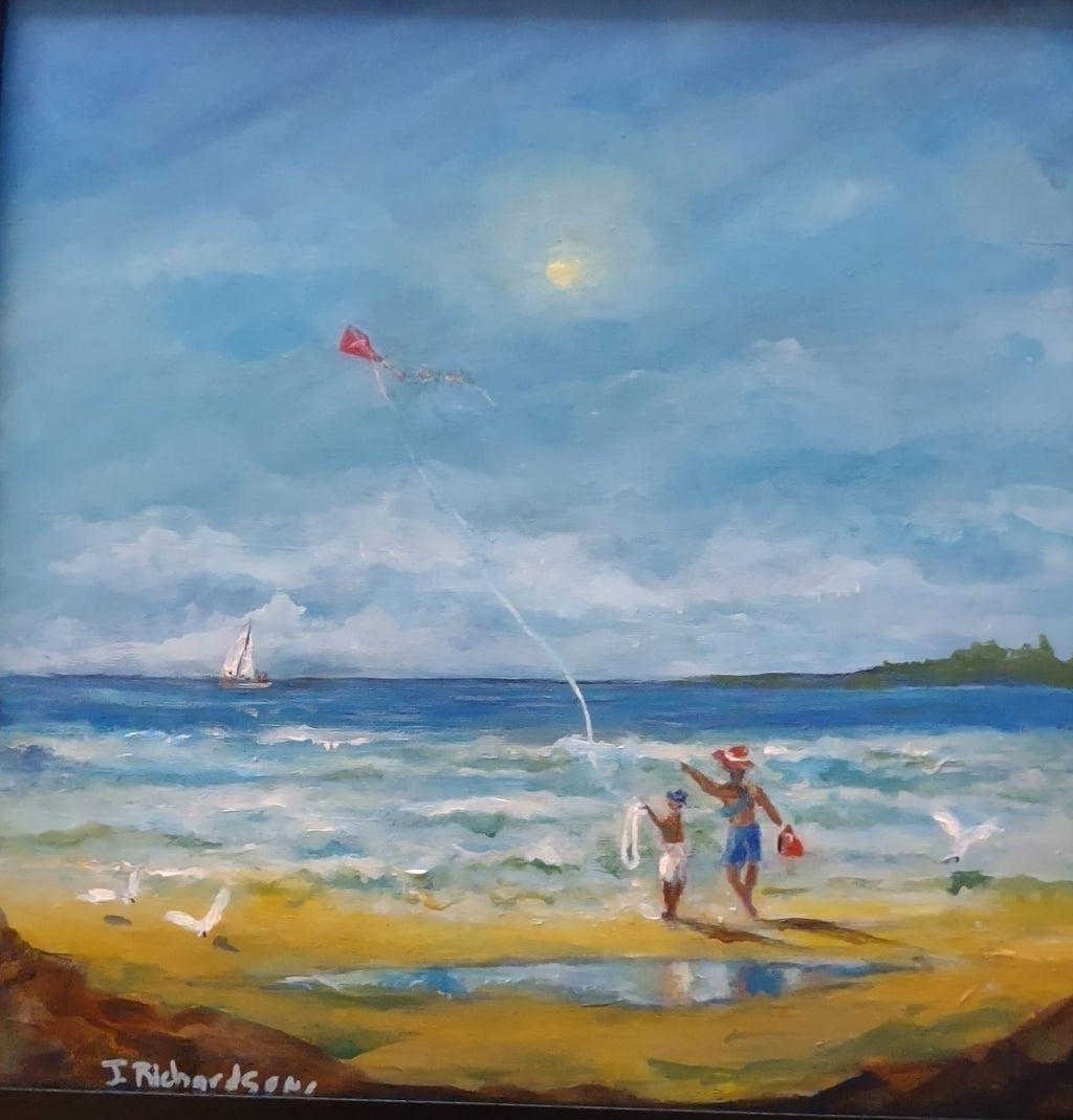 Seaside Painting Windbreaker | Beach Scene Jacket