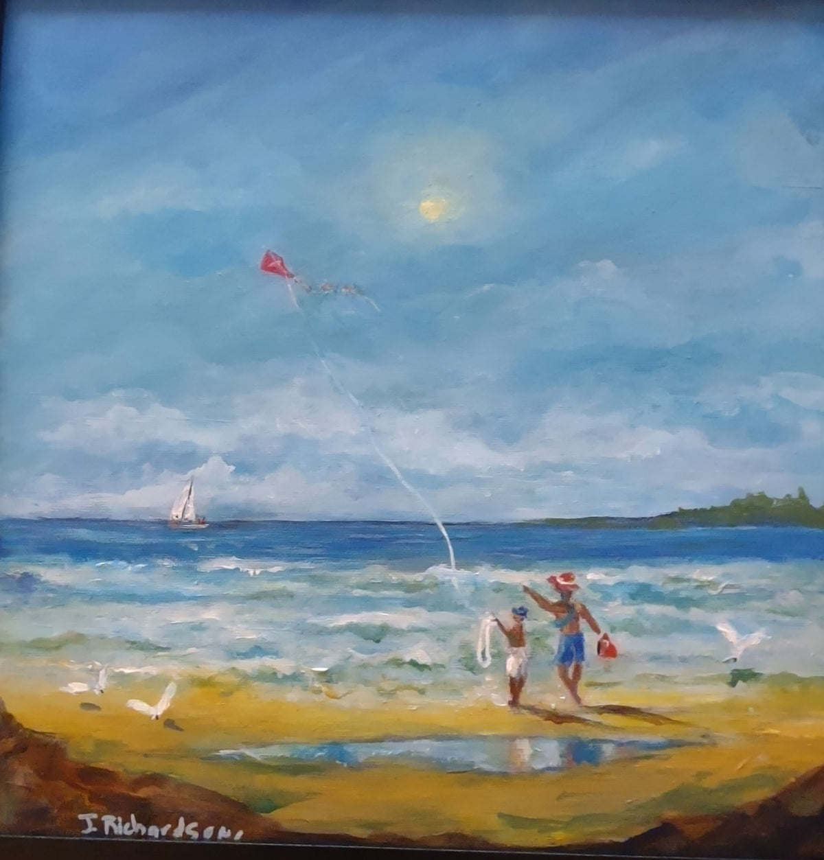 Seaside Painting Windbreaker | Beach Scene Jacket