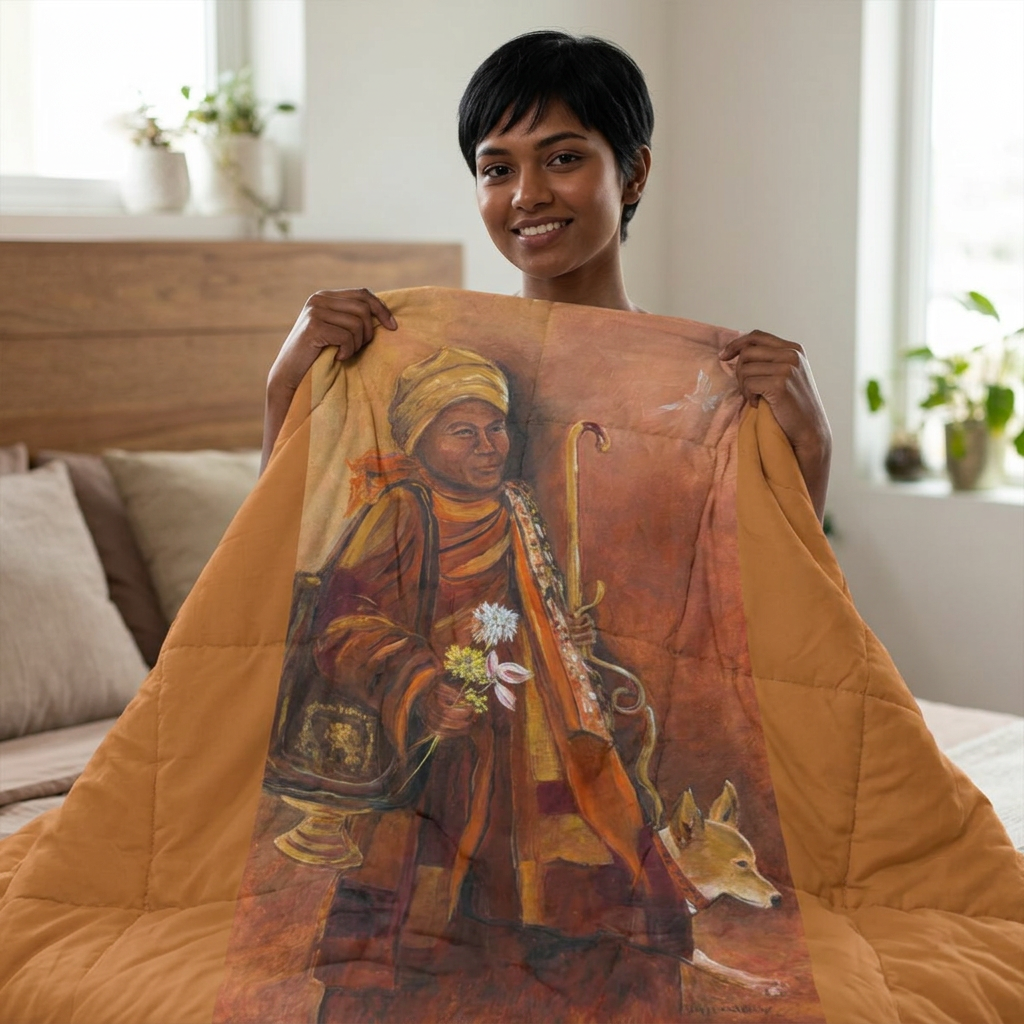 Monk "Peace"  Cotton Comforter — Warm  Bedding