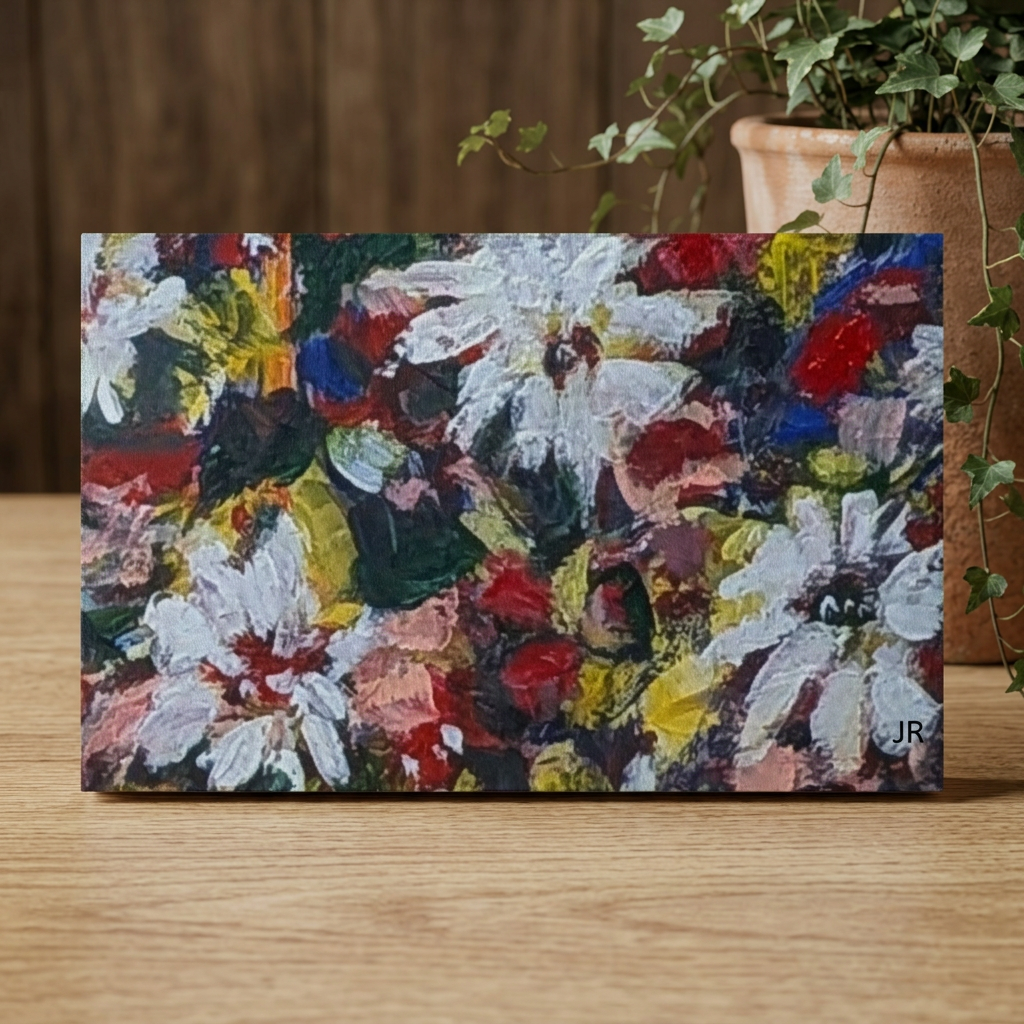 Daisies Rug | Washable Floral Accent Rug - shown larger