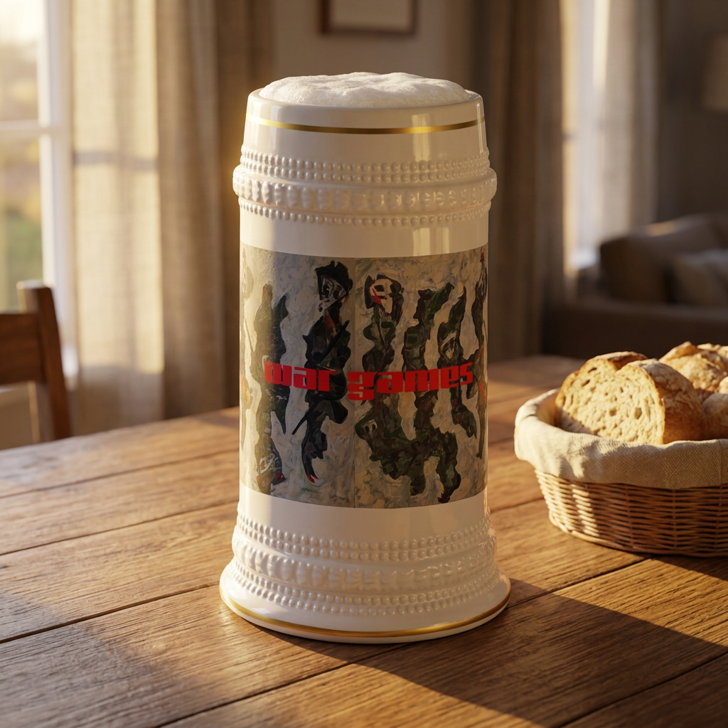 War Games, printed Beer Stein, back design, Frt. Logo