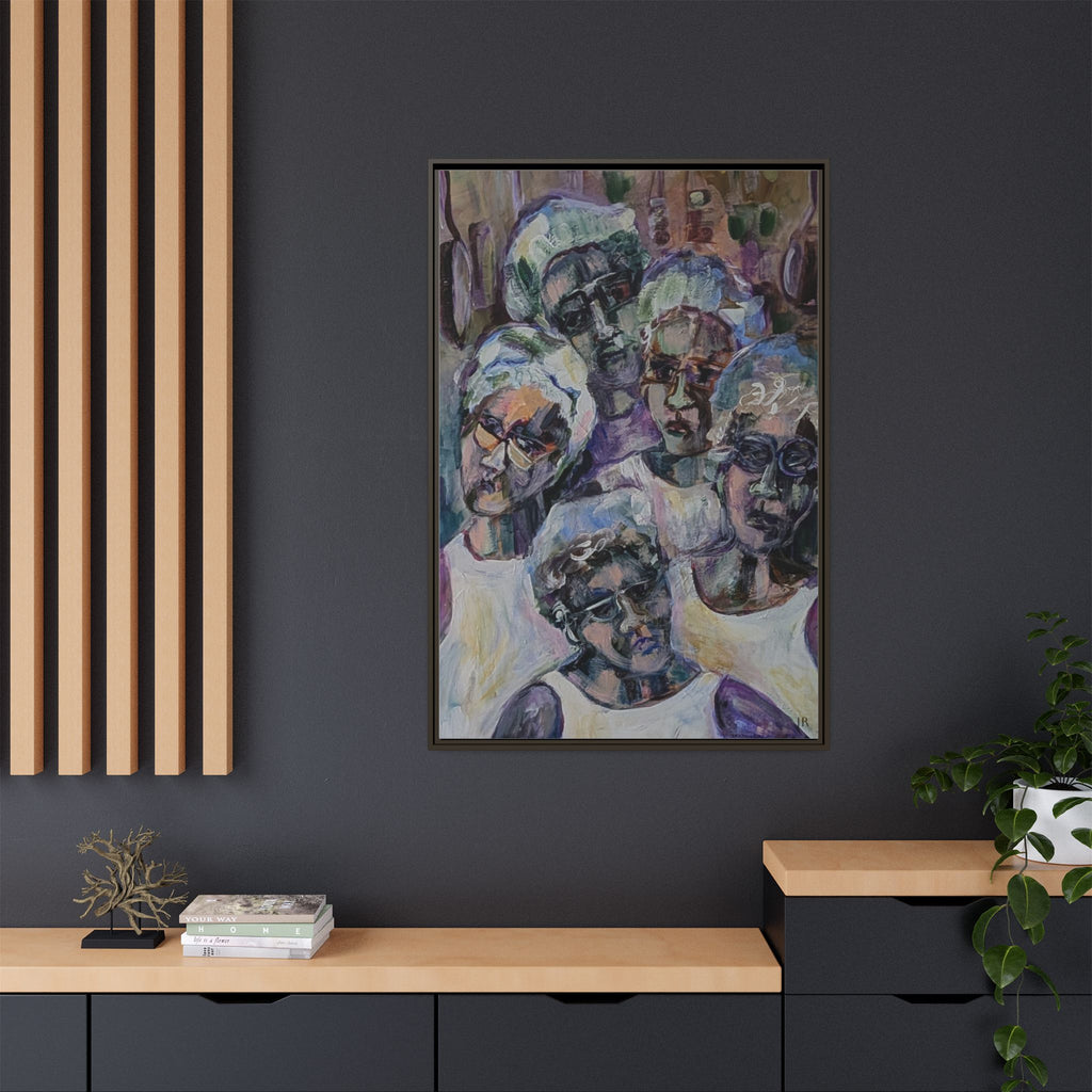Copy of Framed Matte Canvas Print — Tropical Market Woman Watercolor Art