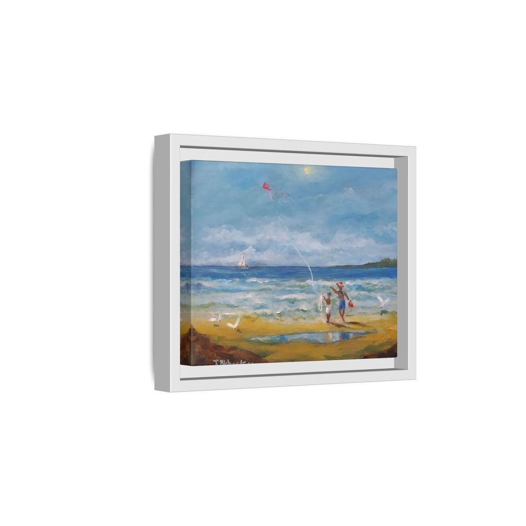 Red Kite Oceanside Framed Matte Canvas Wall Art
