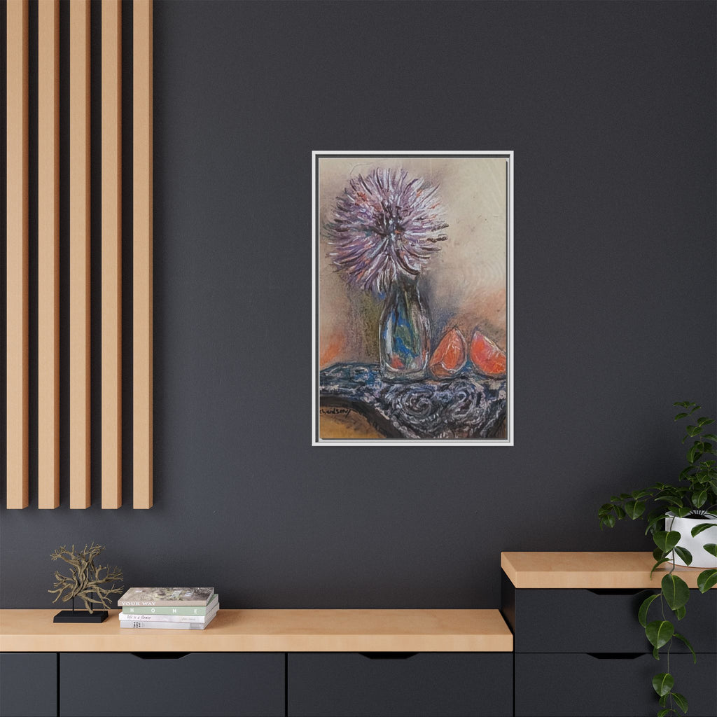 Framed Canvas Art — Purple Bloom Still Life