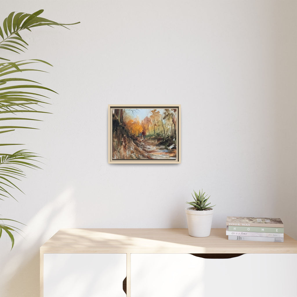 "Into the woods" by JR Framed Matte Canvas,   Multi-color frames)