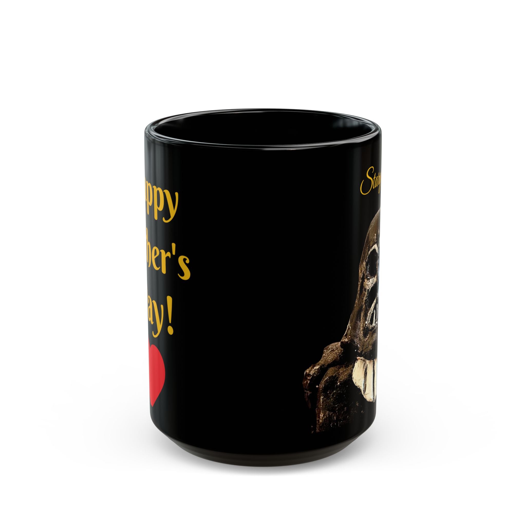Happy Father's Day Black Mug – 'Dark Character Design (11oz & 15oz)