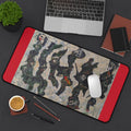Abstract Distorted Figures Desk Mat | Modern Art Desk Pad