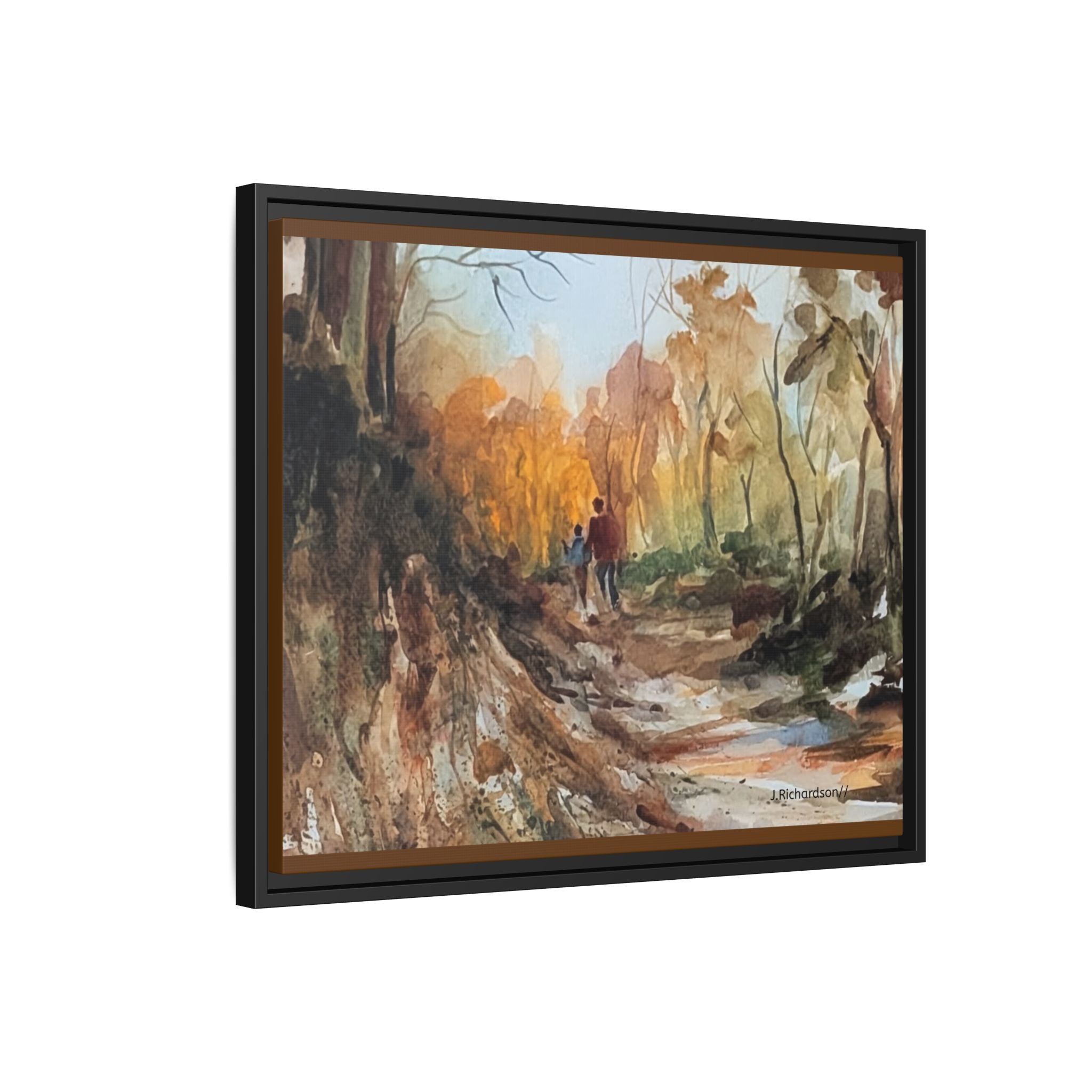 "Into the woods" by JR Framed Matte Canvas,   Multi-color frames)