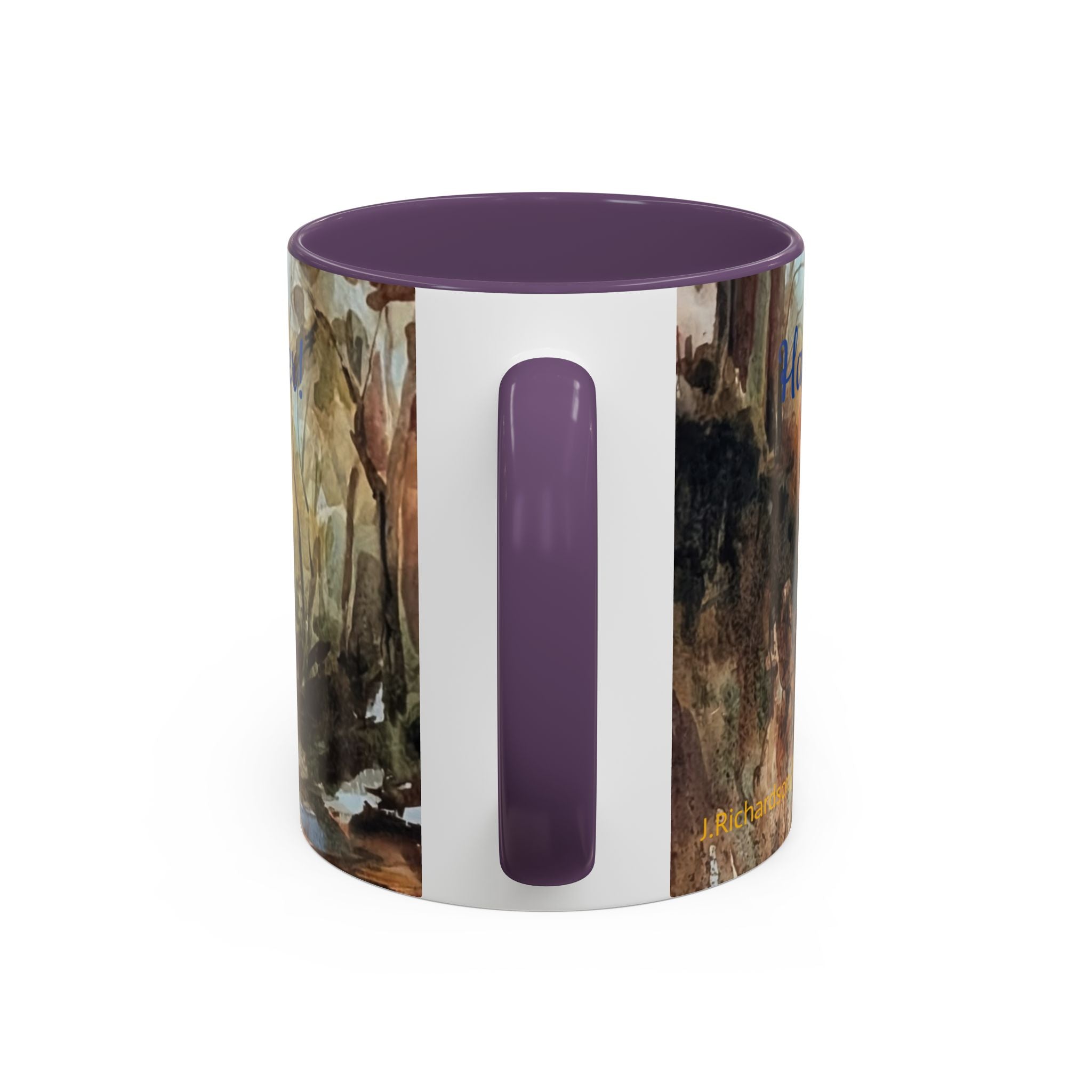 Autumn Woodland Coffee Mug — Painterly Fall Forest Trail Accent Mug