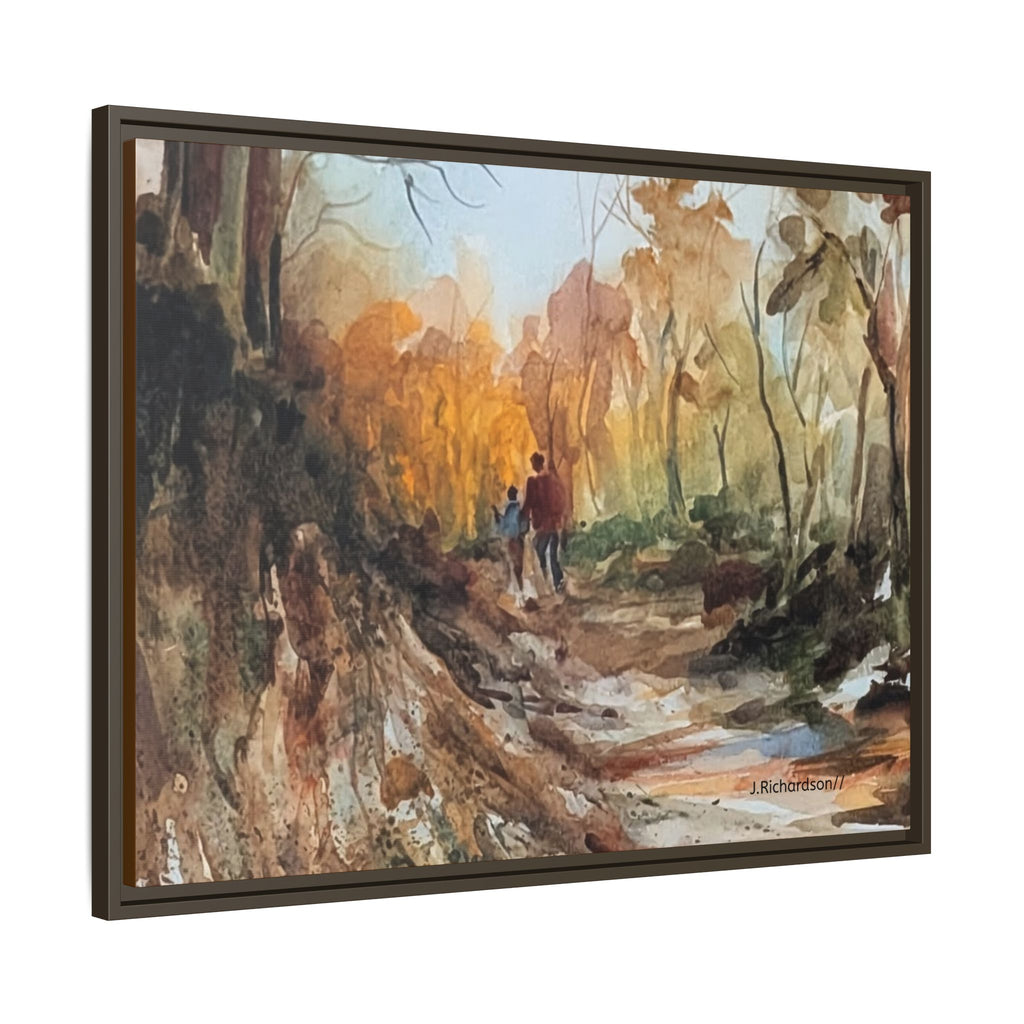 "Into the woods" by JR Framed Matte Canvas,   Multi-color frames)