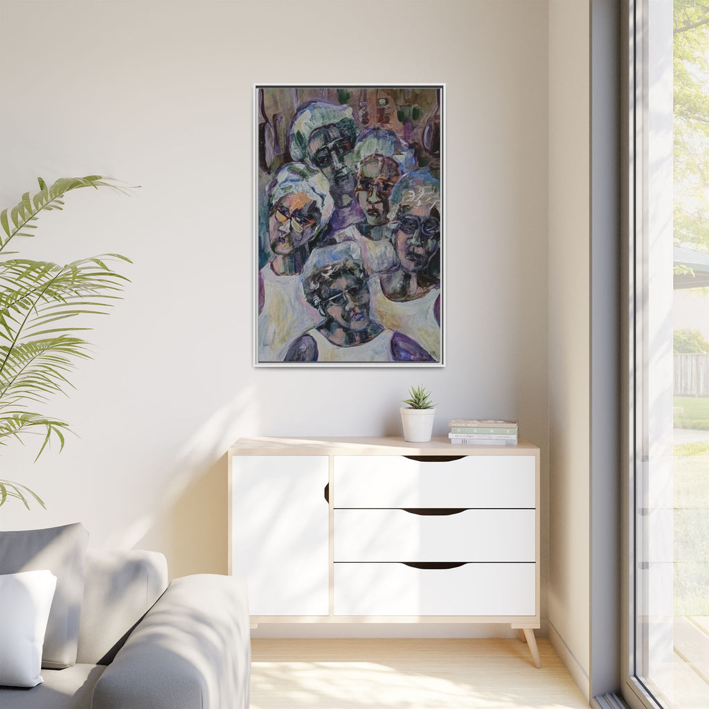 Copy of Framed Matte Canvas Print — Tropical Market Woman Watercolor Art