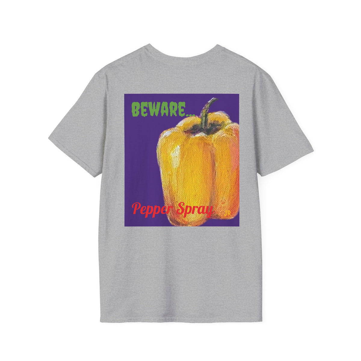 Yellow Pepper painting printed T-Shirt | Minimal Small Chest Logo