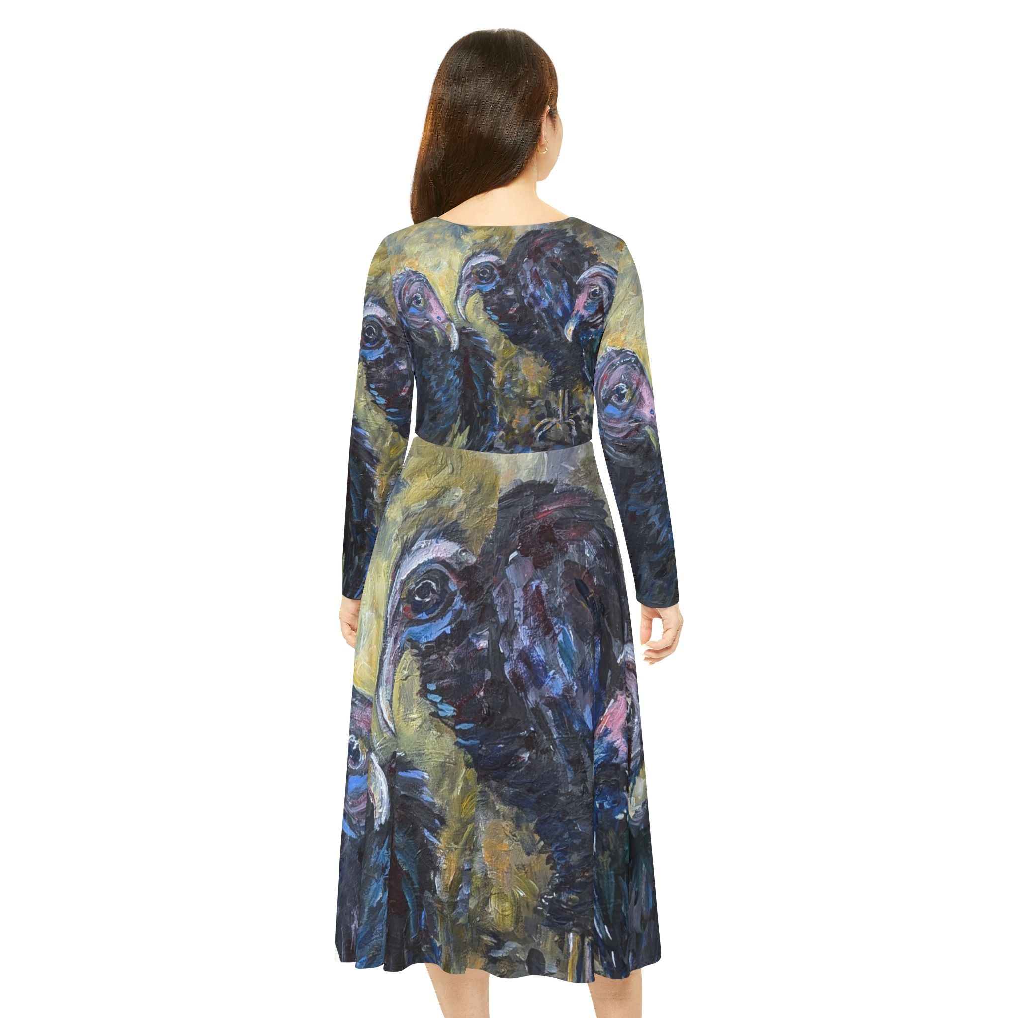 Similar Vulture Trio Art Dress l Long Sleeve Woman's Dress