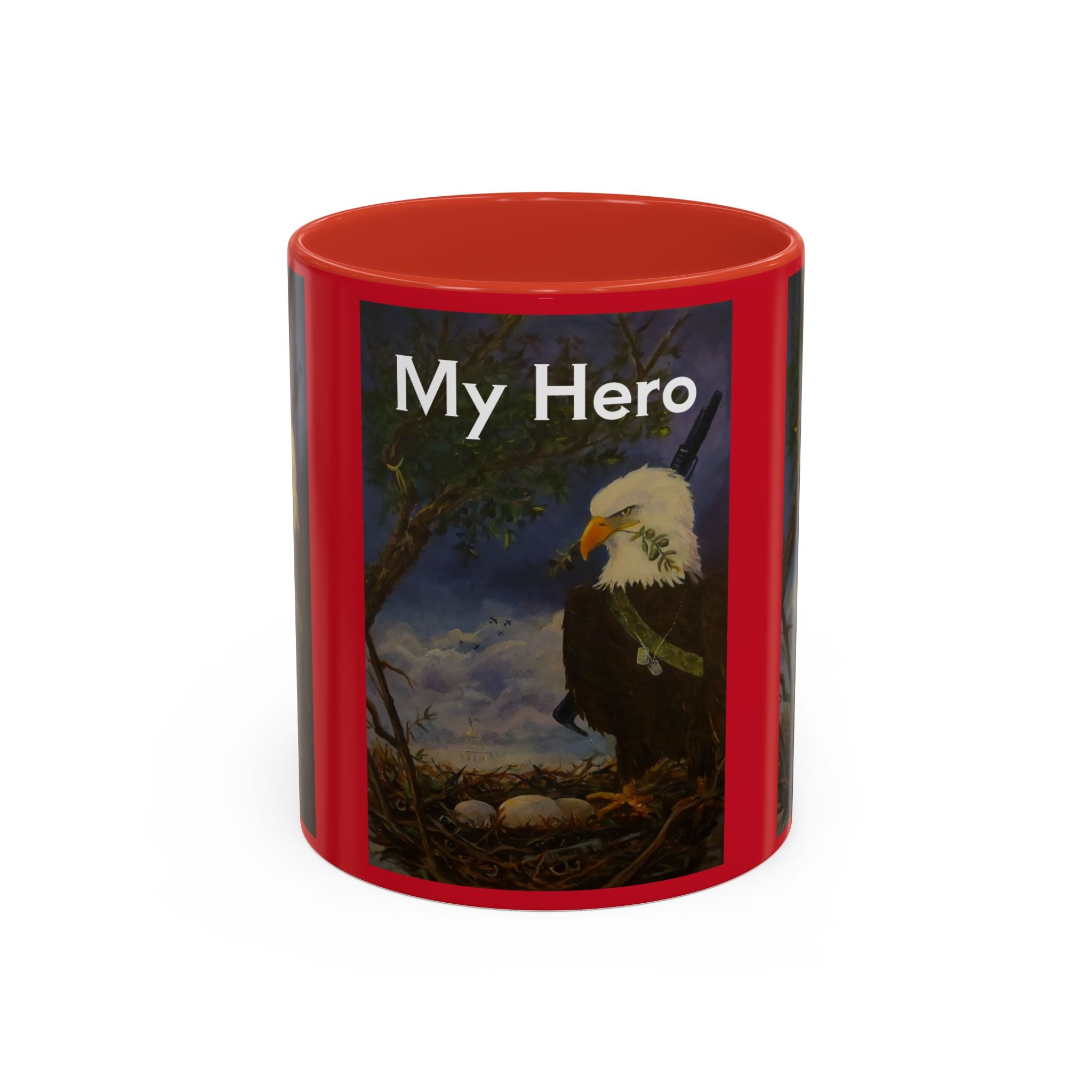 American Hero Patriotism Accent Coffee Mug (11, 15oz)