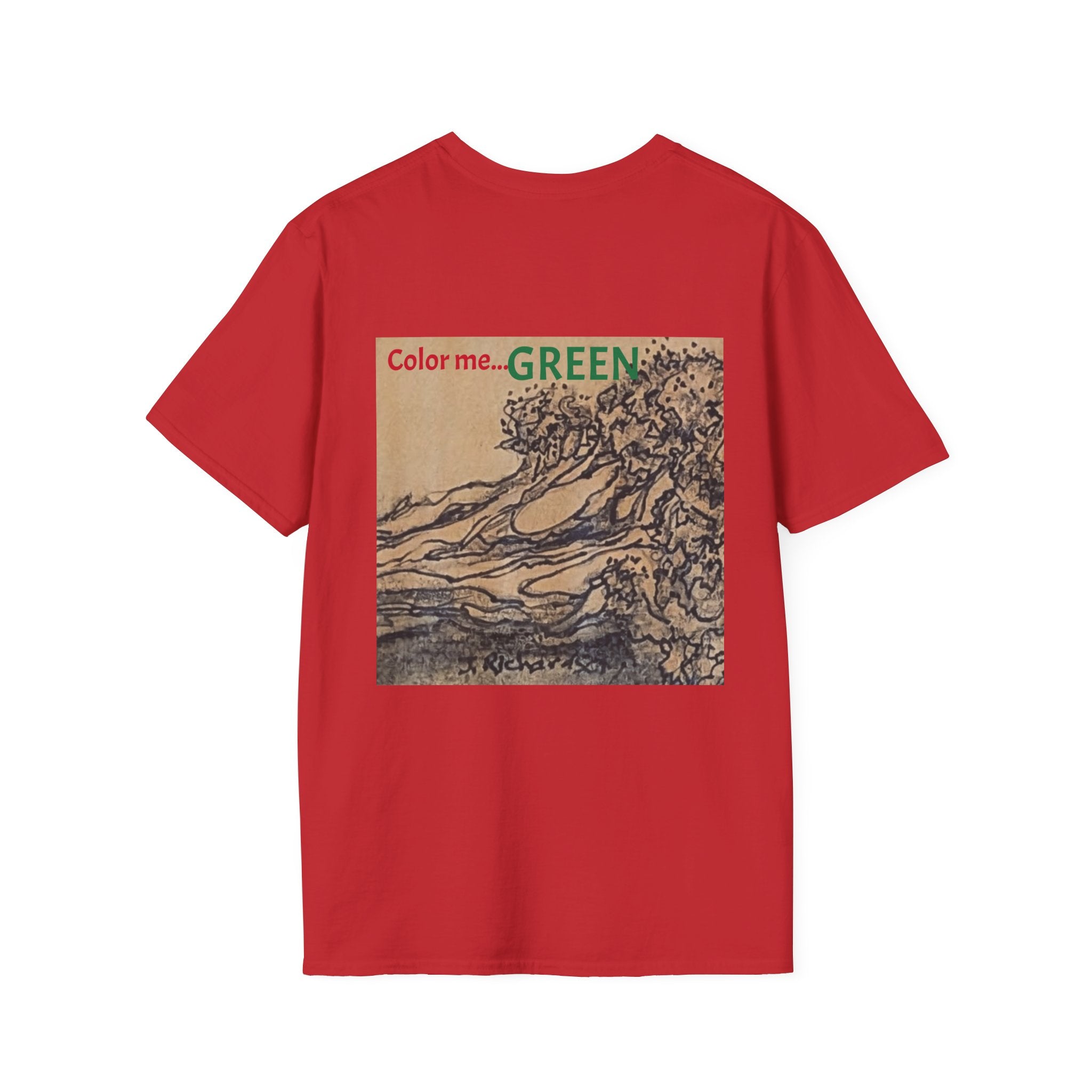 Broccoli drawing on back T-Shirt | Minimal Small Chest Logo