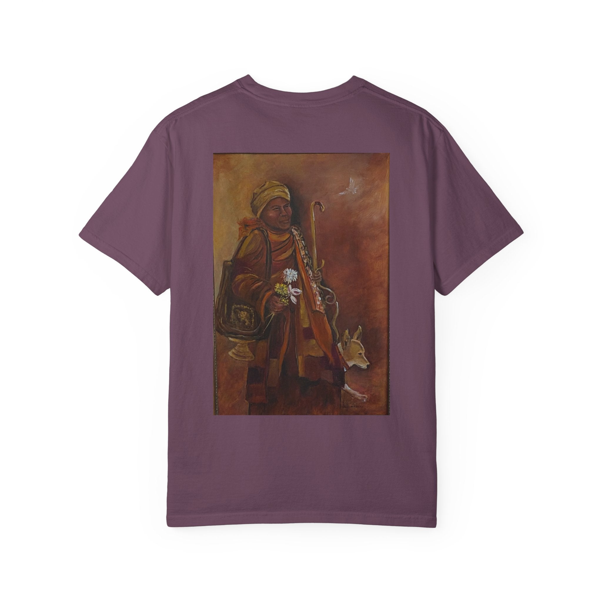 "Walk for Peace," Back design, Unisex Garment-Dyed T-shirt