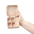 Pink Peonies Compact Jewelry Travel Case  Portable Ring & Earring Organizer