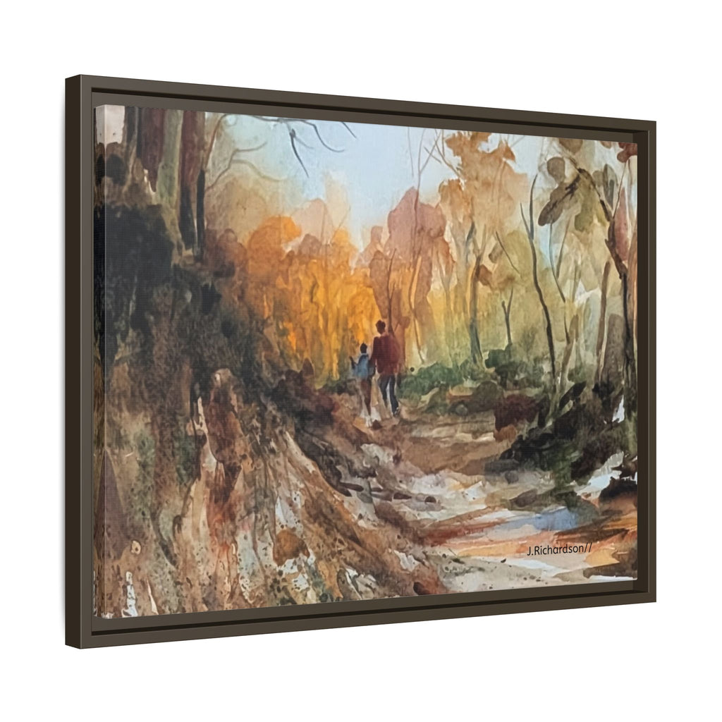 "Into the woods" by JR Framed Matte Canvas,   Multi-color frames)