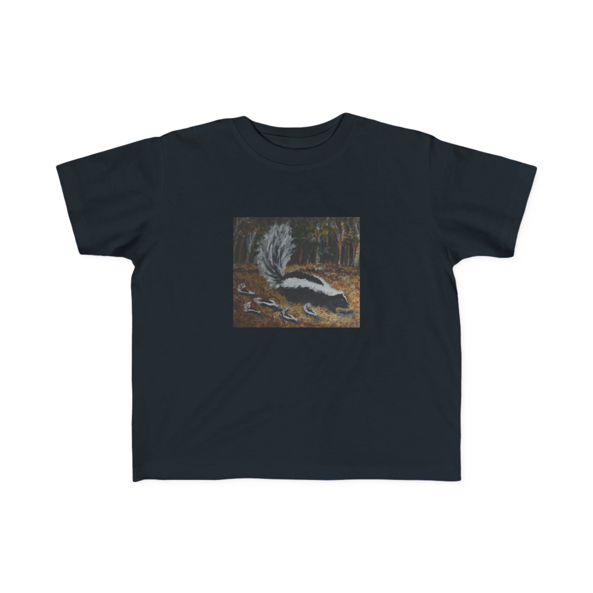 Toddler Skunk Art T‑Shirt — Cute Woodland Animal Tee for Kids