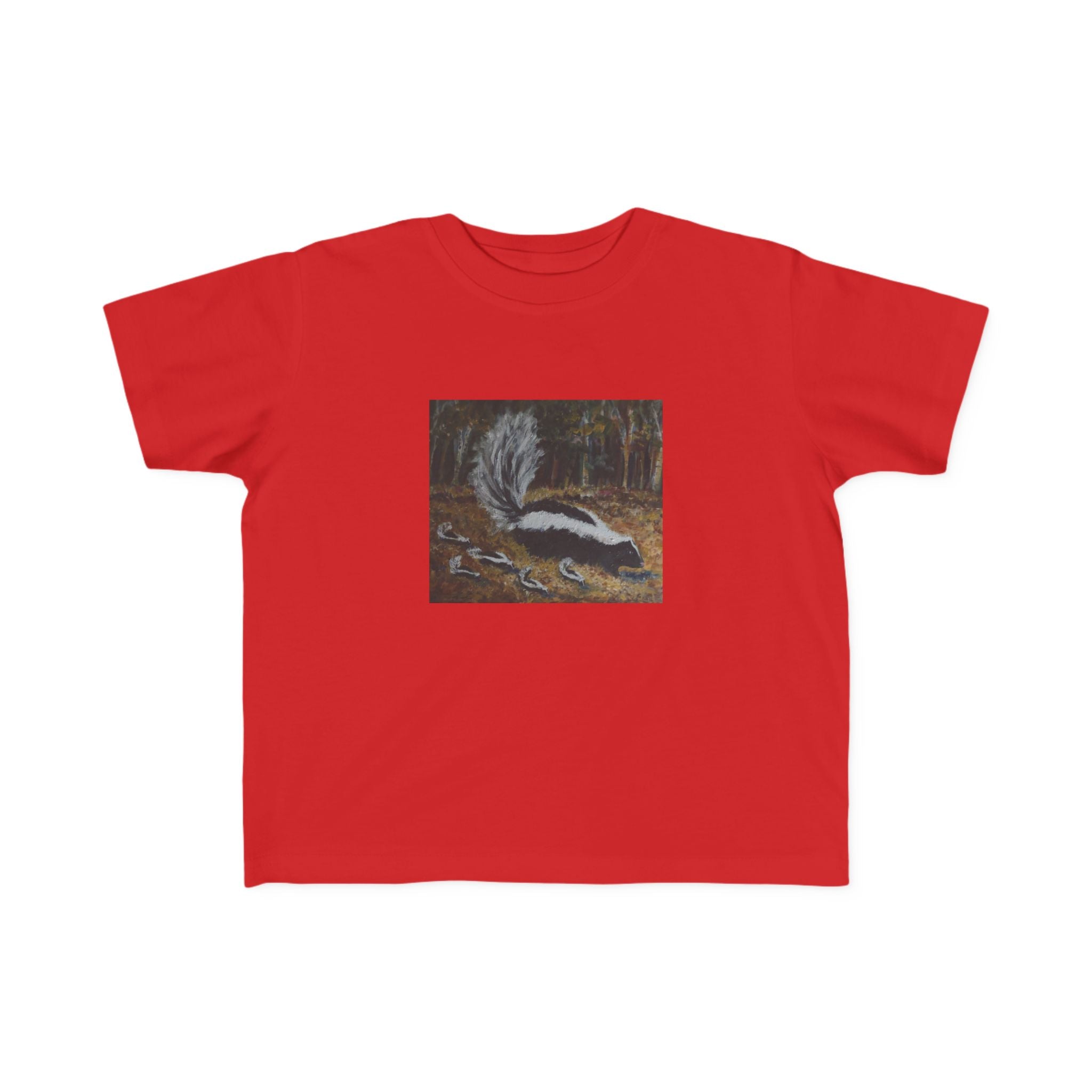 Toddler Skunk Art T‑Shirt — Cute Woodland Animal Tee for Kids