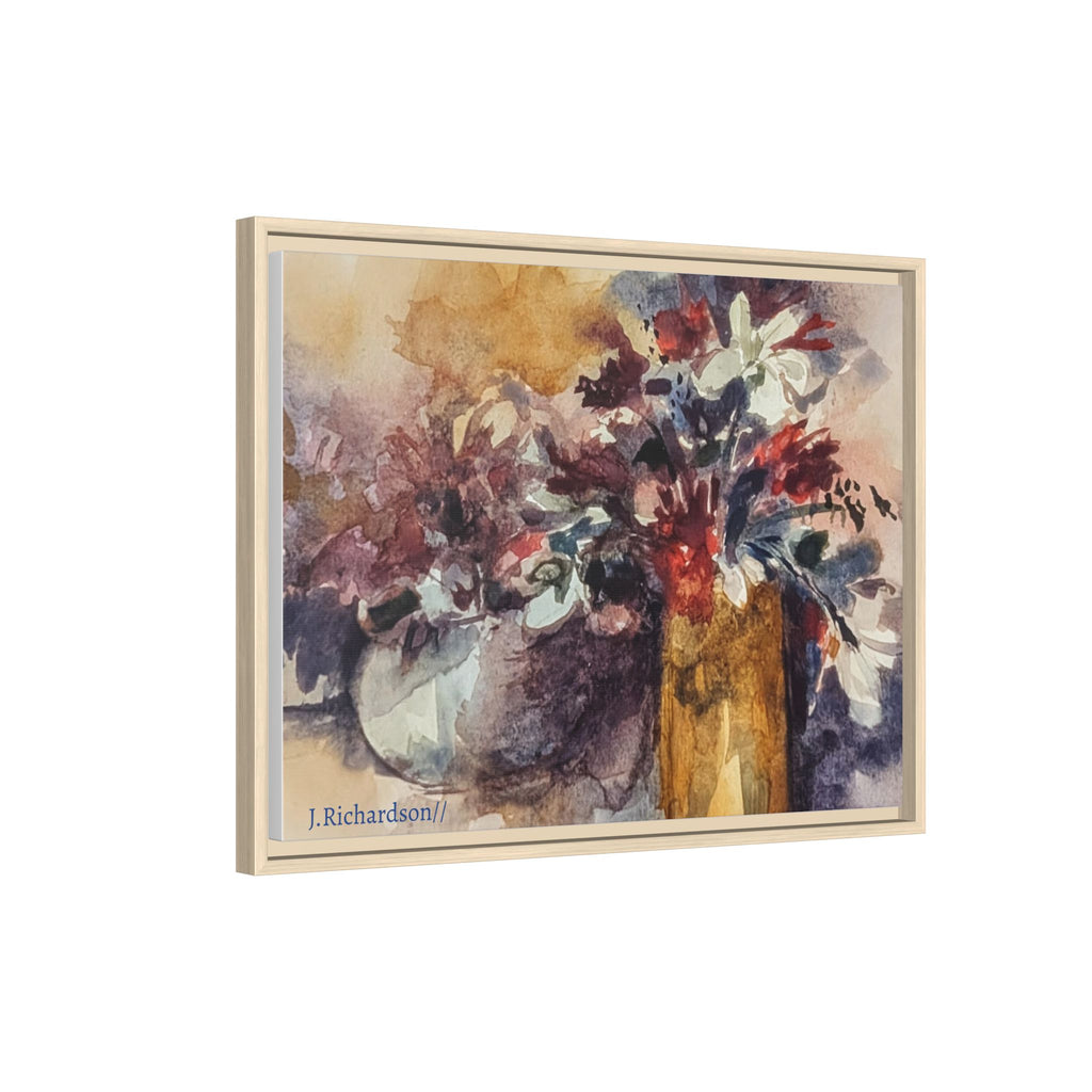 Floral still life Framed Matte Canvas Wall Art