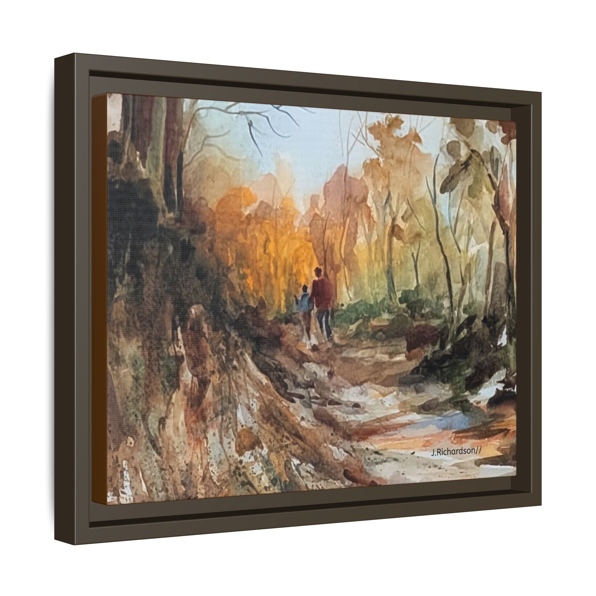 "Into the woods" by JR Framed Matte Canvas,   Multi-color frames)