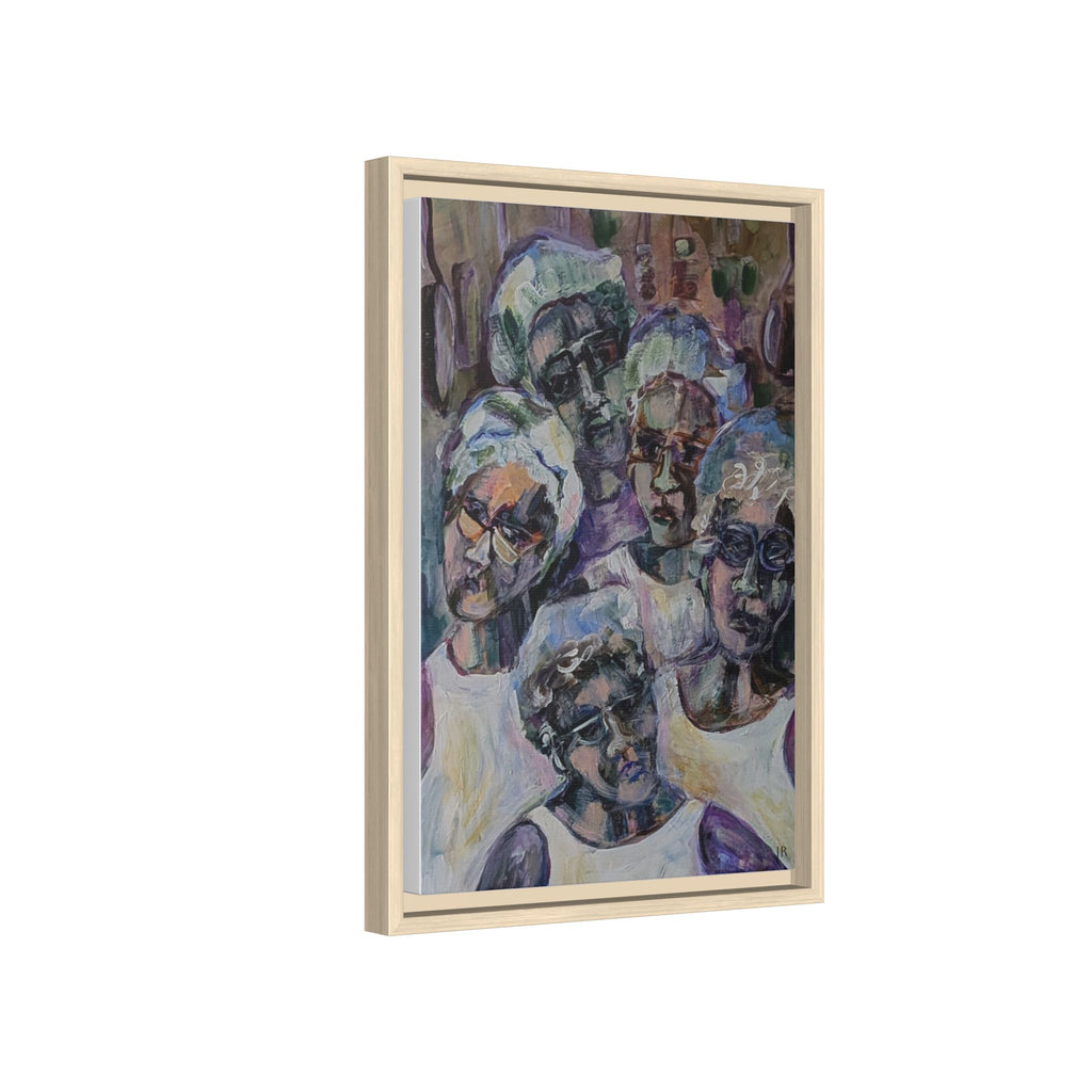 Copy of Framed Matte Canvas Print — Tropical Market Woman Watercolor Art
