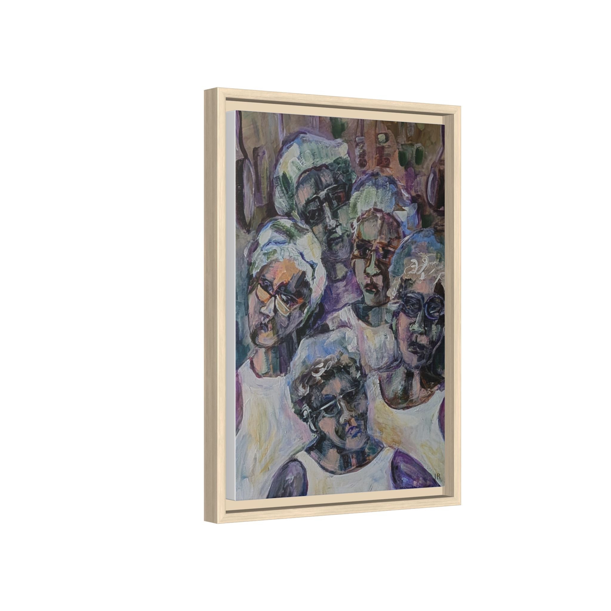 Copy of Framed Matte Canvas Print — Tropical Market Woman Watercolor Art