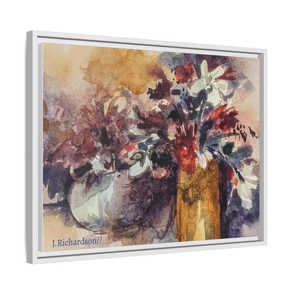 Floral still life Framed Matte Canvas Wall Art