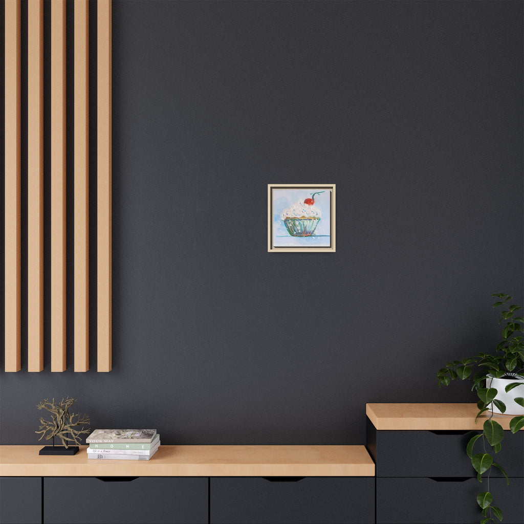 Cupcake Canvas Art Print — Framed Matte Wall Decor