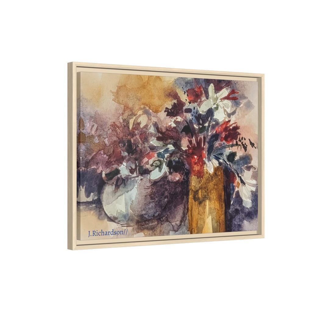 Floral still life Framed Matte Canvas Wall Art