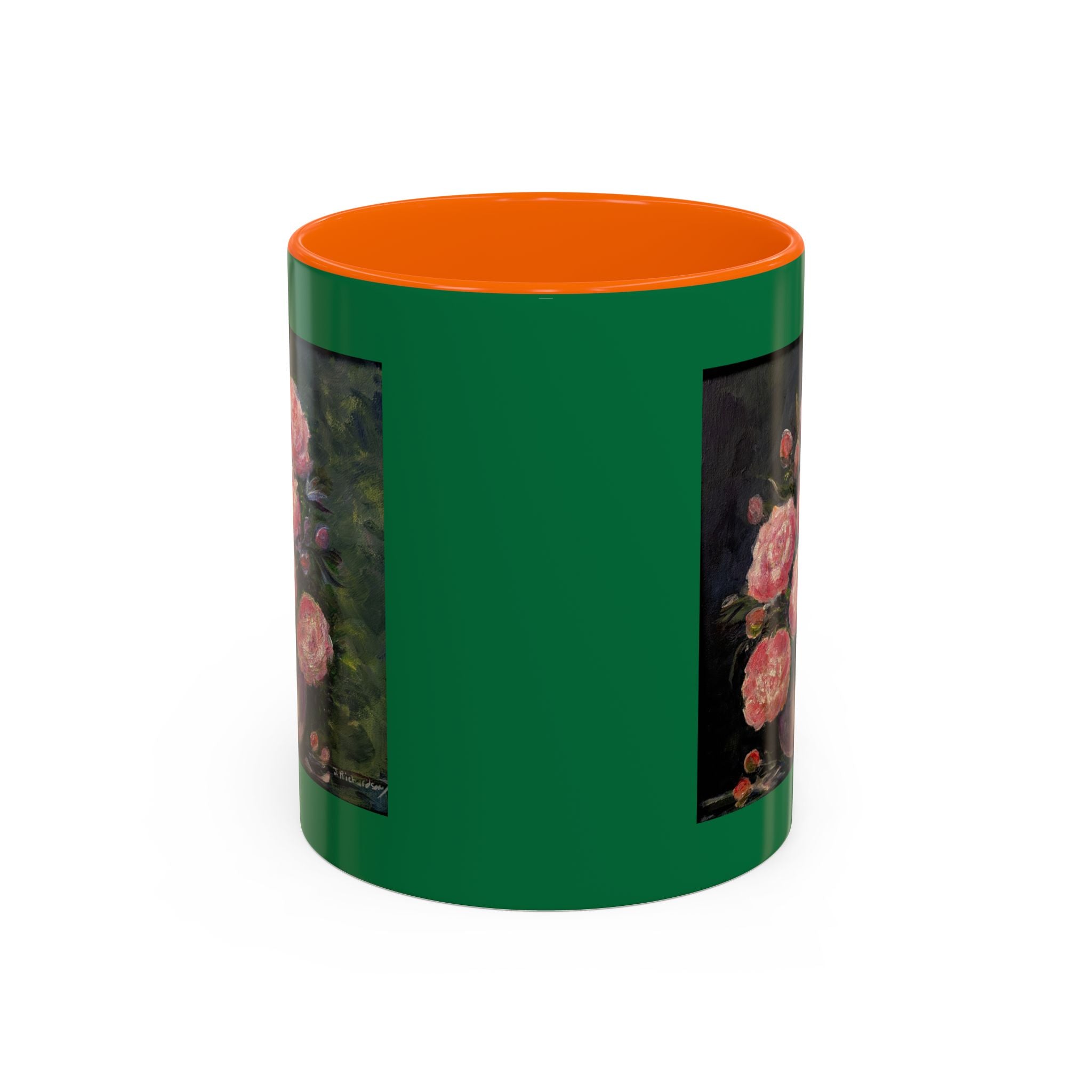 Pink Peony Bouquet Accent Coffee Mug — Floral Tea Cup for Garden Lovers