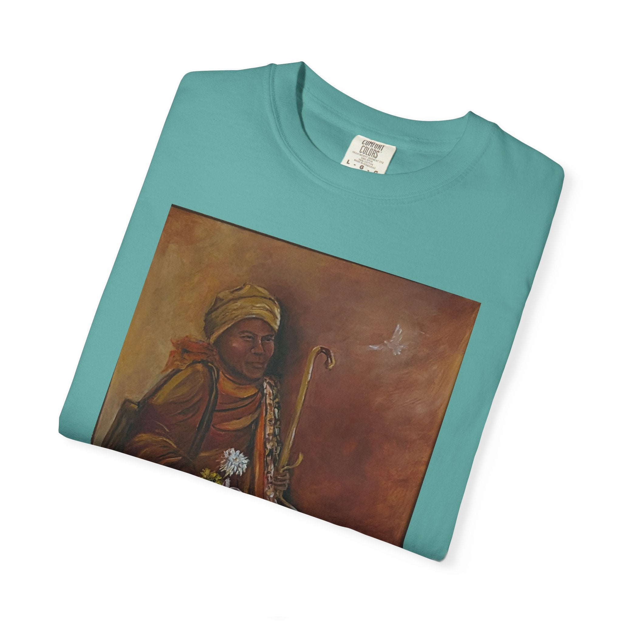 "Walk for Peace" front design,  Unisex, Garment-Dyed T-shirt