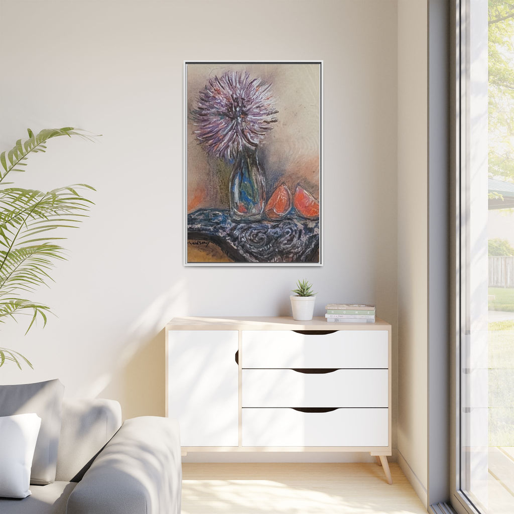 Framed Canvas Art — Purple Bloom Still Life