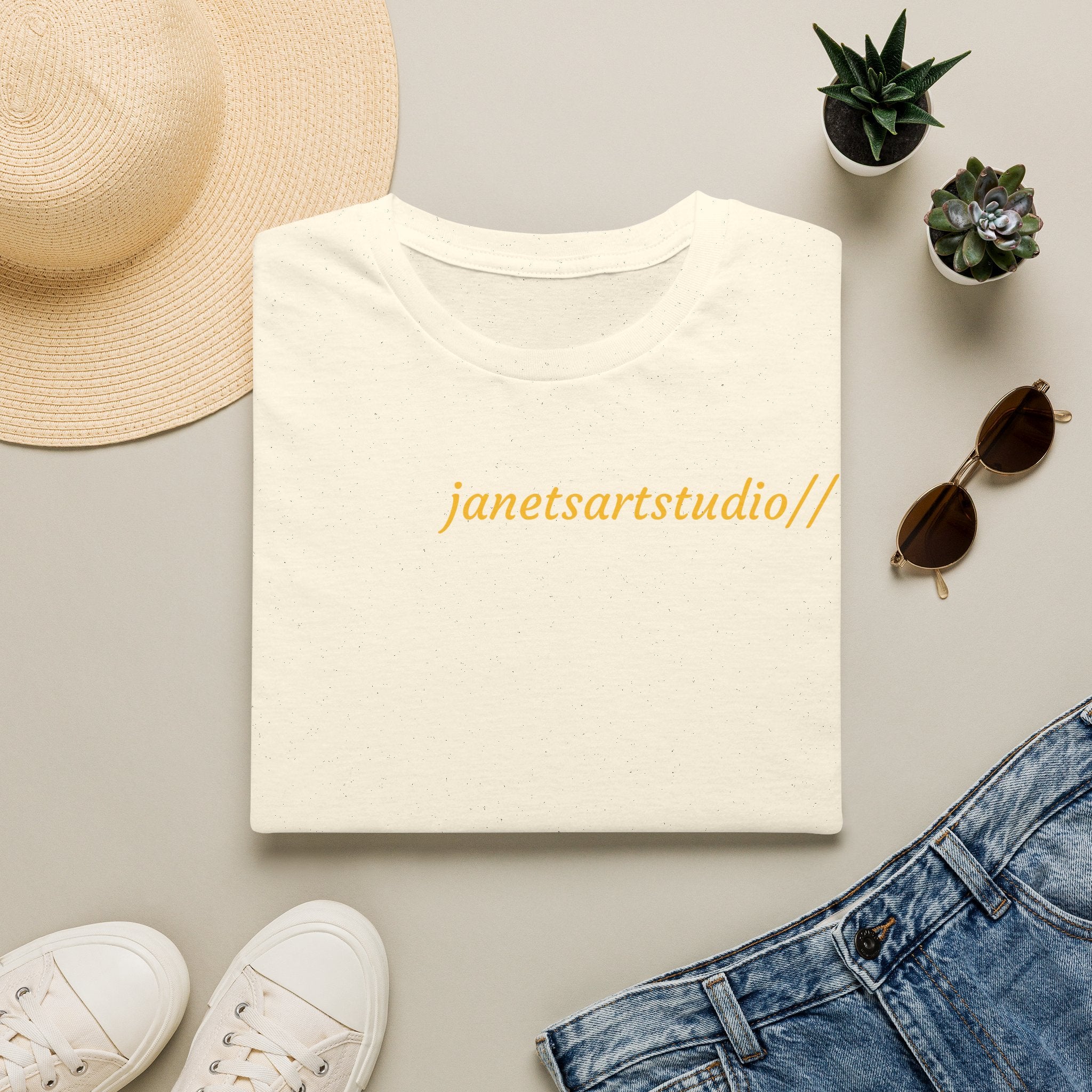 Avocado Back Design Front Logo T-Shirt | Minimal Script Monogram