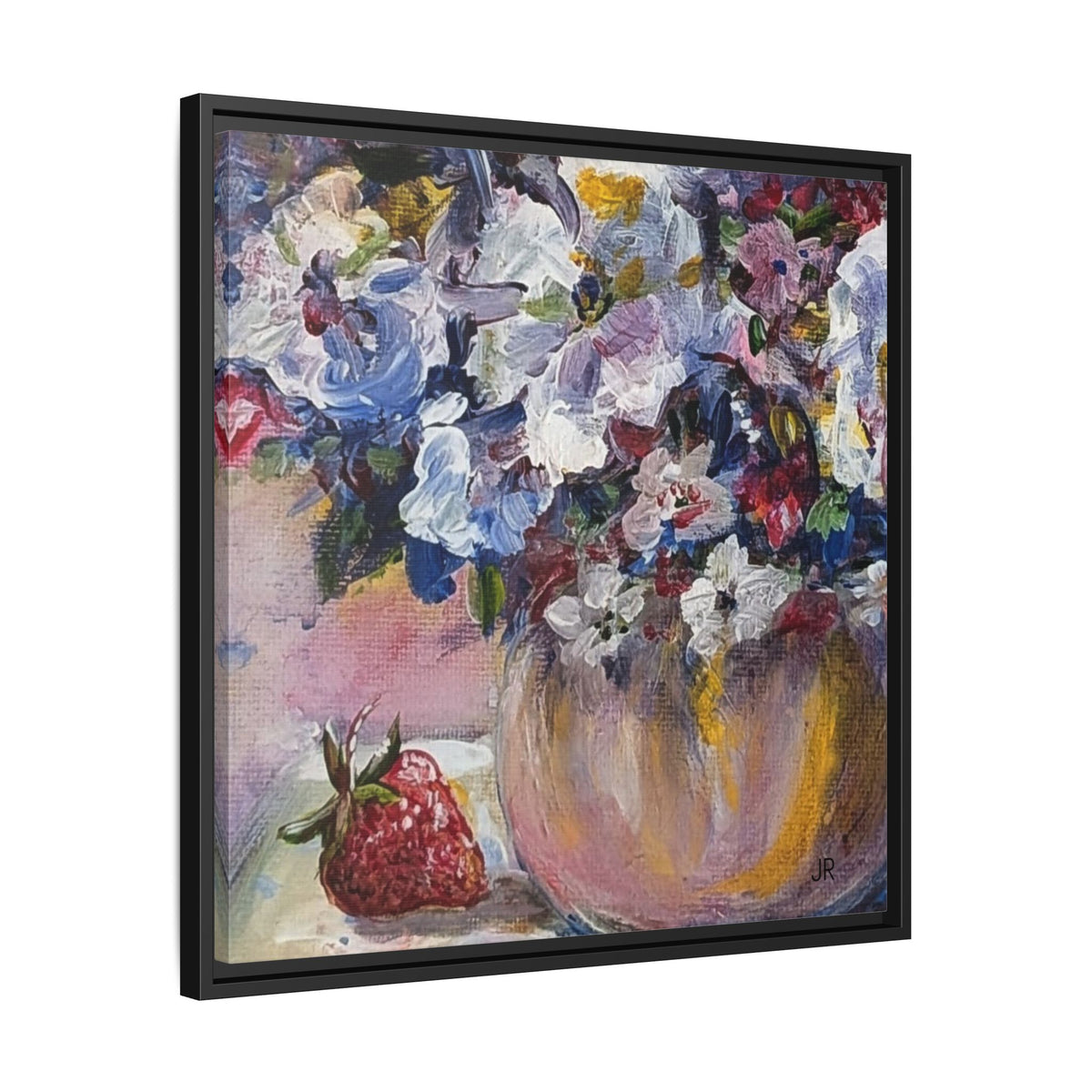 Framed Floral Still Life Matte Canvas Print