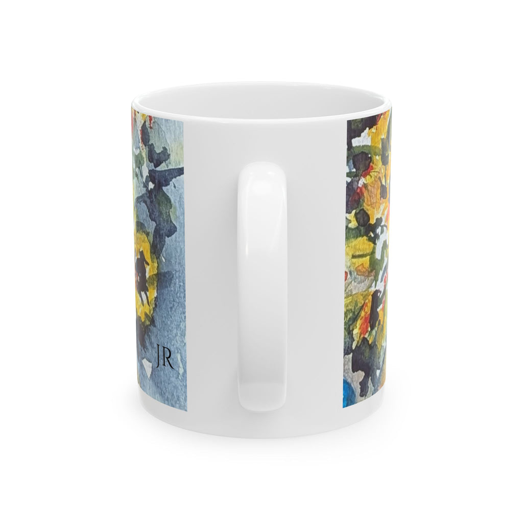 Daisies in a vase Ceramic Mug – Impressionist Bouquet Coffee Cup (11oz & 15oz)