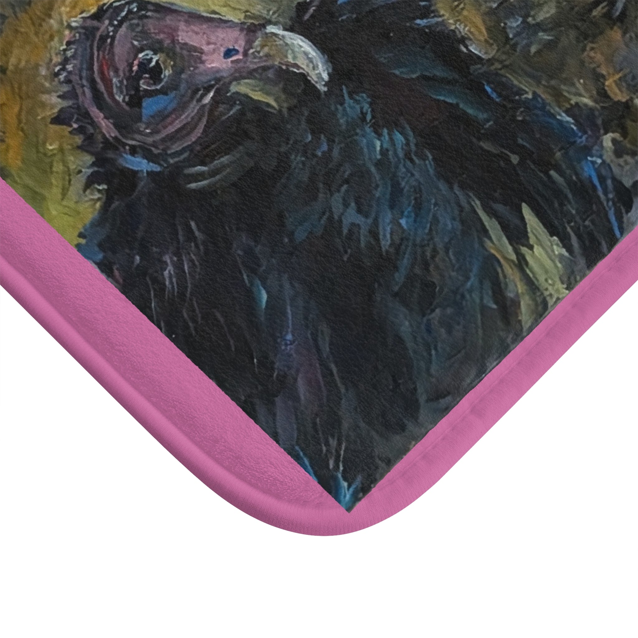 Vultures Illustration Bath Mat | Dark Moody Bird Artwork
