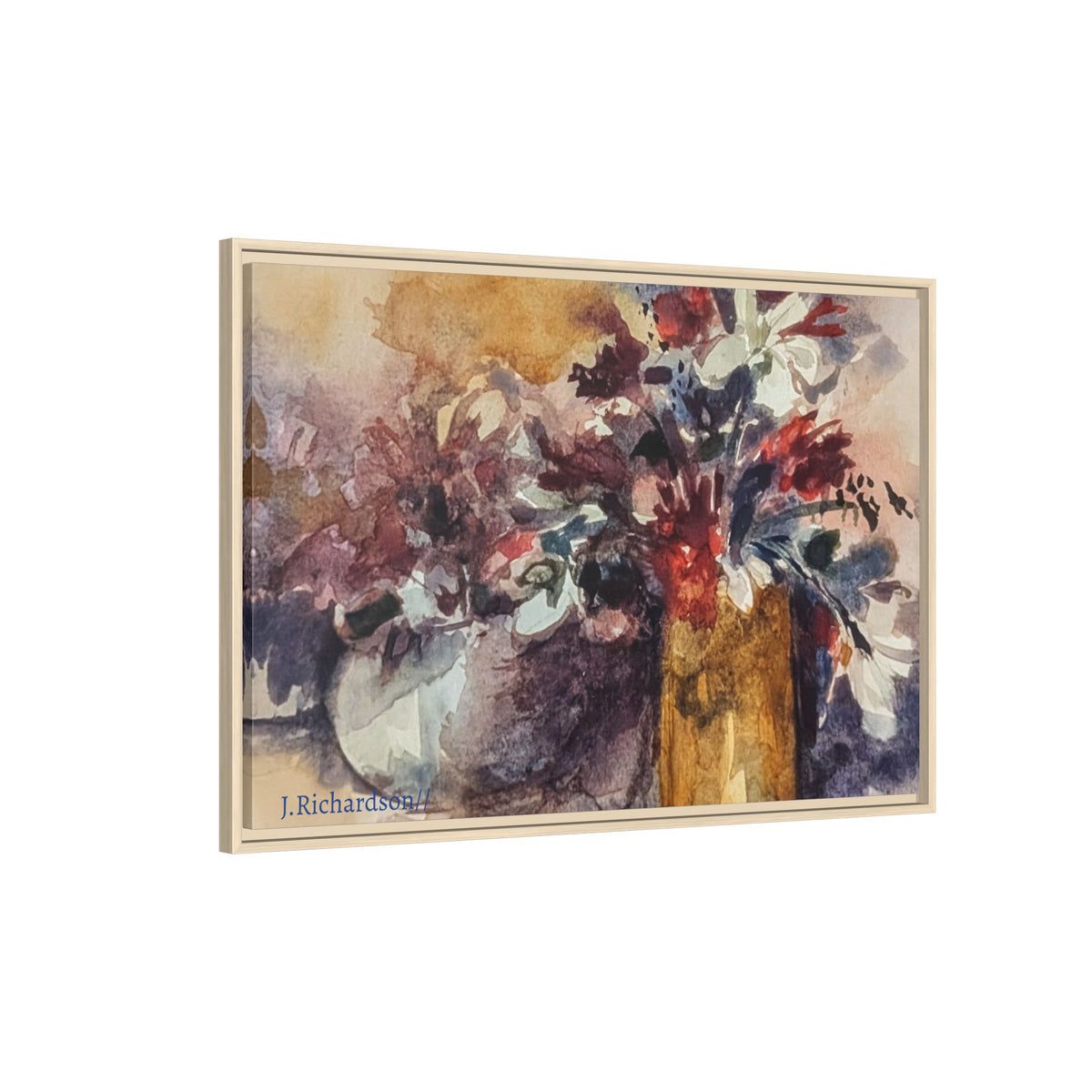 Floral still life Framed Matte Canvas Wall Art