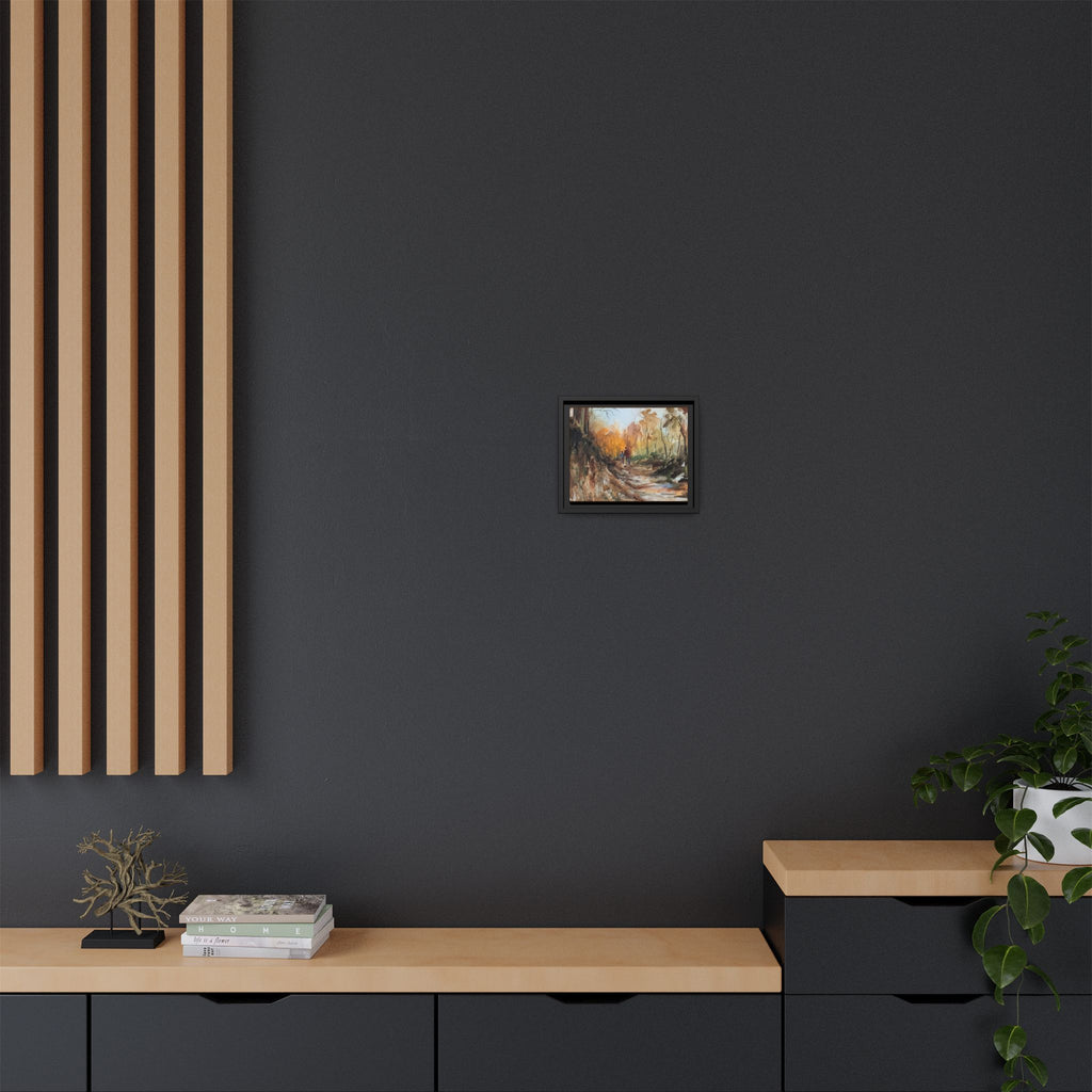"Into the woods" by JR Framed Matte Canvas,   Multi-color frames)