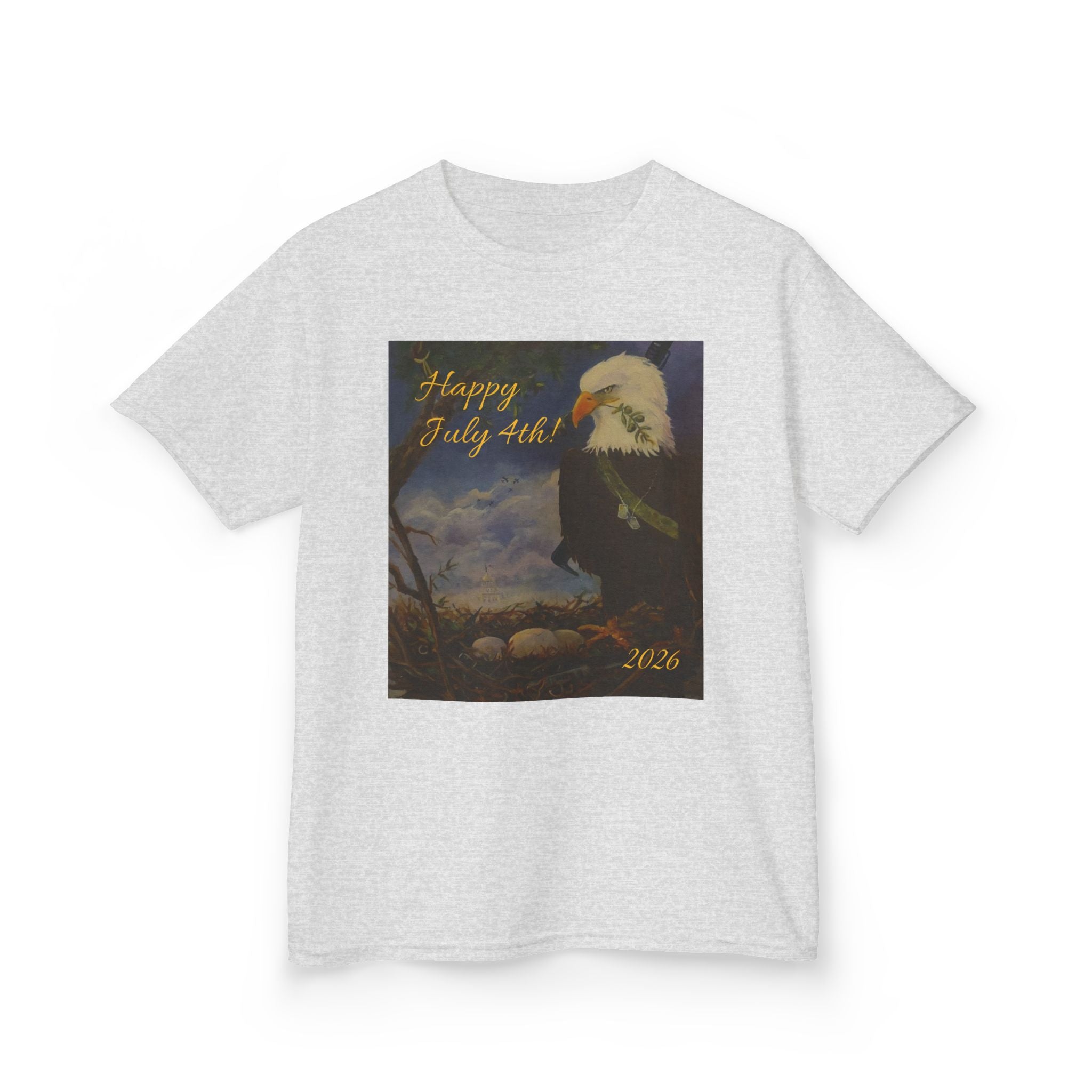 Eagle July 4th Kids T-shirt Heavy Cotton™XS/S/M/L/XL Tee